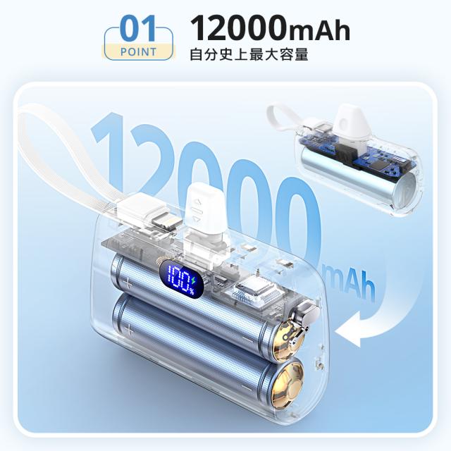 専用009⭐︎モバイルバッテリー 12000mAh ケーブル内蔵 楽天市場】【期間限定エントリーでポイント10倍】モバイル